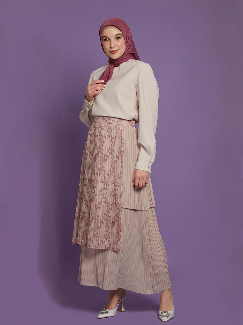 DILLA PLEATED SKIRT PINK