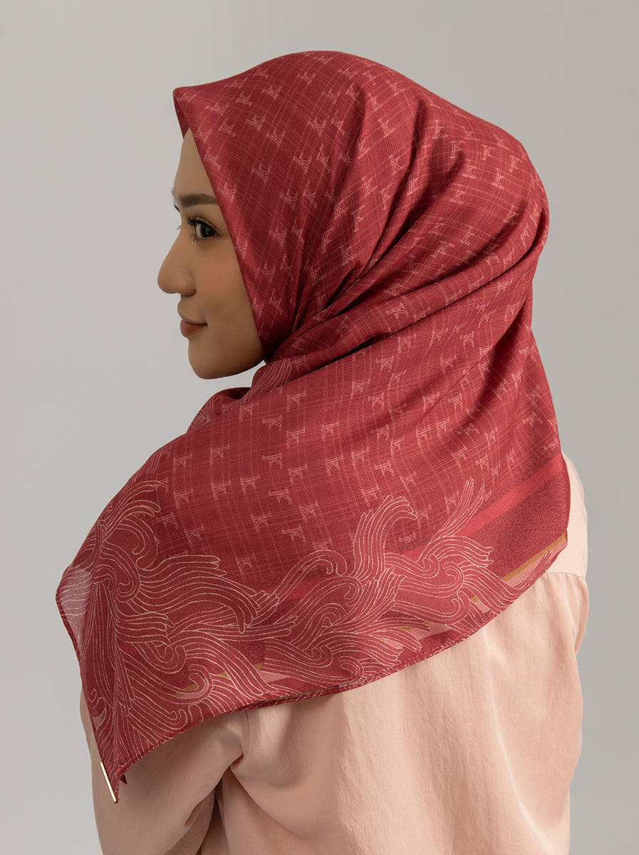 MONOGRAM SCARF PETAL PINK – Kami Idea