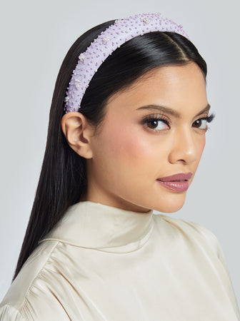 EMBELLISHED HEADBAND ACCESSORIES LILAC