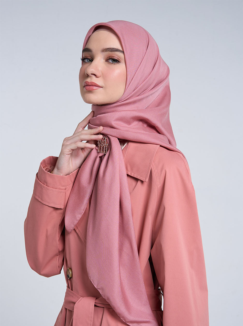 AIRY VOILE SCARF PLAIN BLOSSOM