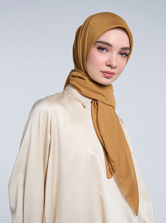 AIRY VOILE SCARF PLAIN HARVEST GOLD