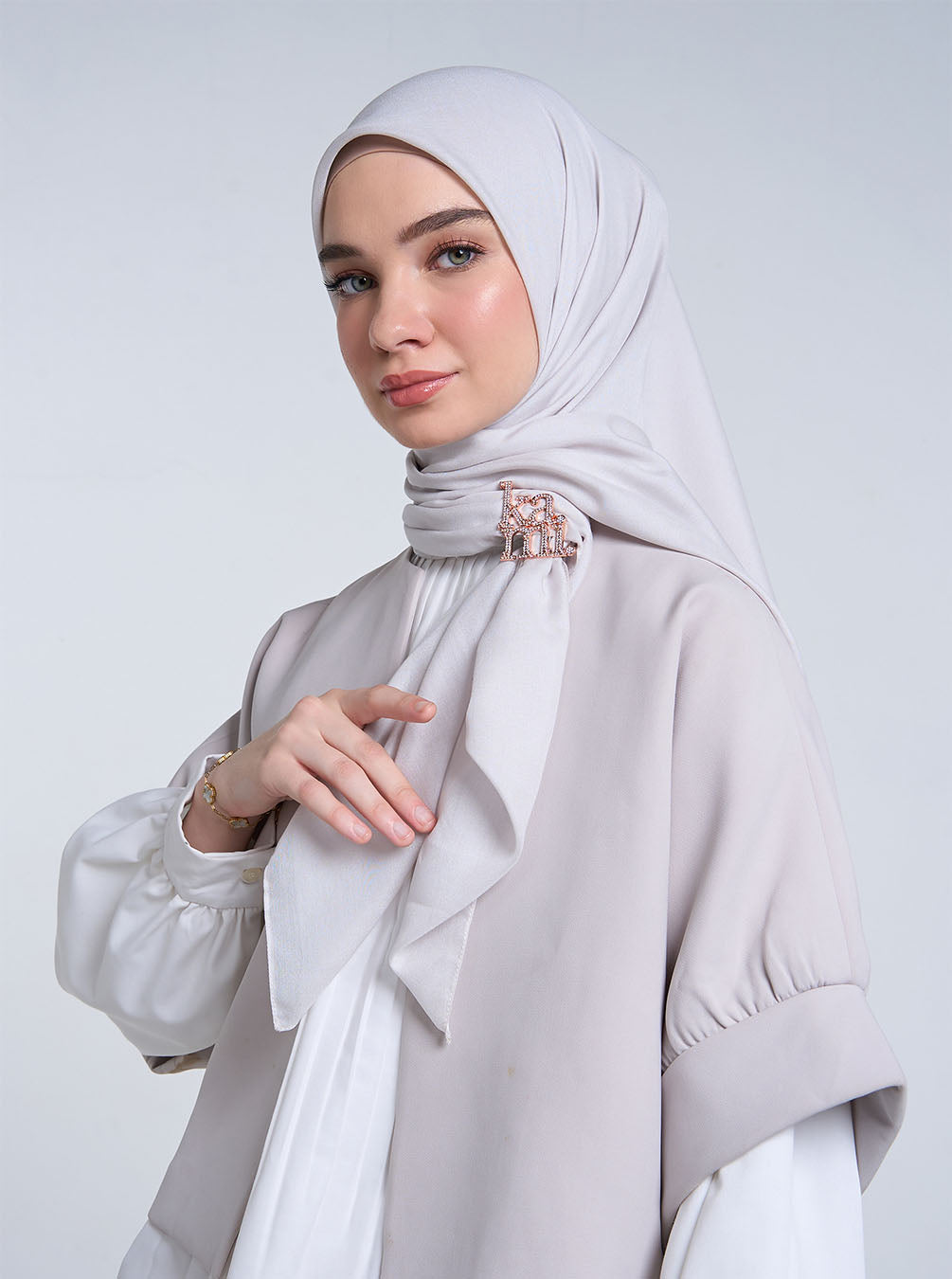 AIRY VOILE SCARF PLAIN MIST