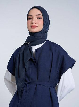 AIRY VOILE SCARF PLAIN OXFORD BLUE