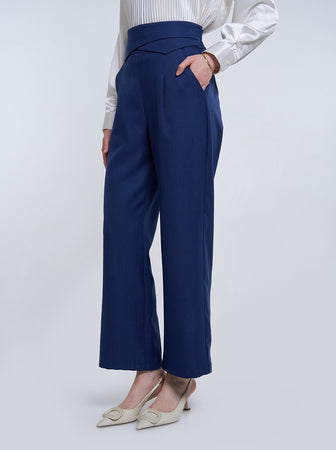 ARISA HIGH WAISTED PANTS NAVY