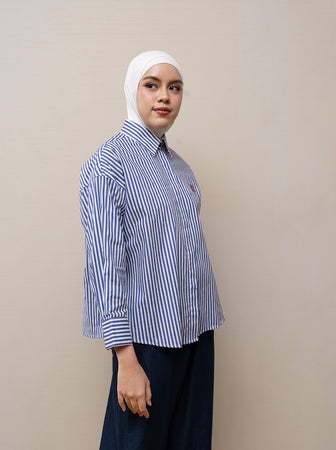 BIYA BOXY TOP BLUE