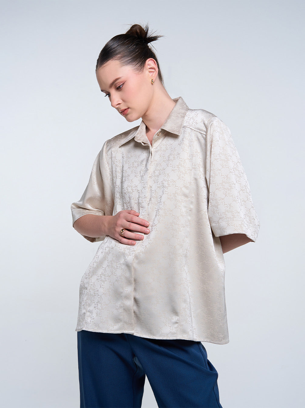 ASHA SHORT SLEEVE TOP KHAKI