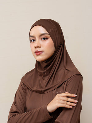 KAMI FLOW AIRFORM SHORT SCARF CHESTNUT
