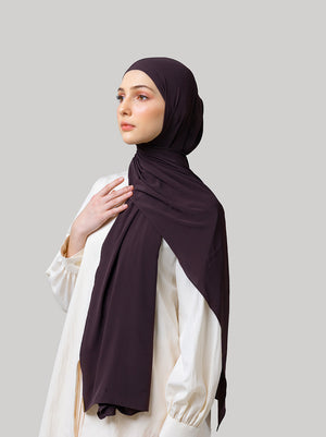 AIRLITE INSTANT PASHMINA BROWN RUST
