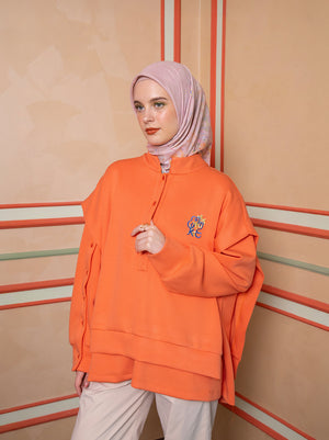ARDEA OVERSIZED TOP CORAL
