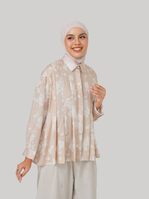 AYSEL PLEATED TOP NUDE
