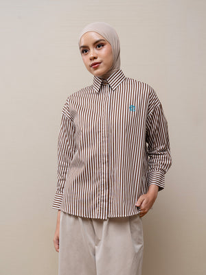 BIYA BOXY TOP BROWN
