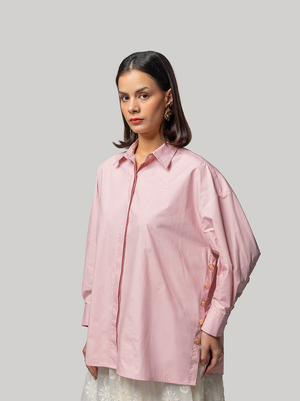 GALE OVERSIZED TOP PLAIN BLUSH