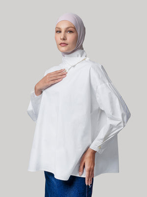 CALINA OVERSIZED TOP WHITE