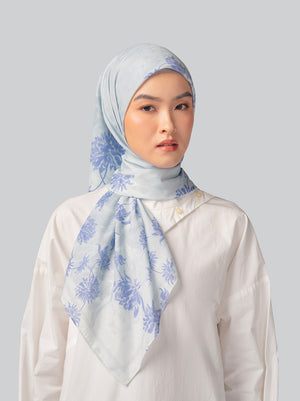 DHALI SIGNATURE SCARF MISTY BLUE