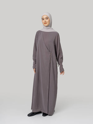 DURRAH LOOSE ABAYA DARK TAUPE