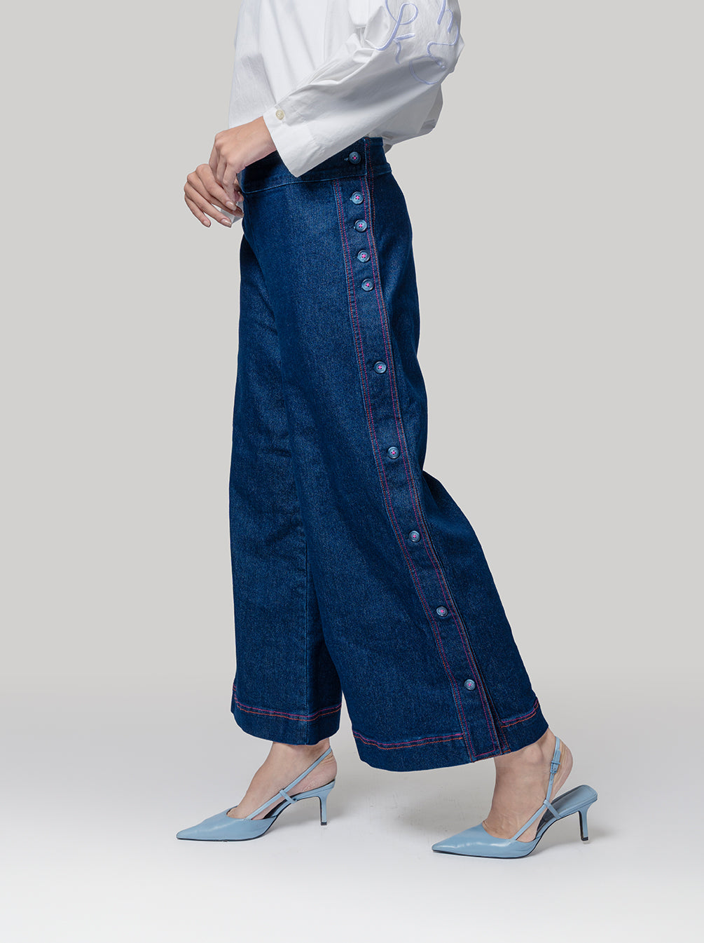 ELINEA WIDE LEG JEANS PANTS BLUE JEANS