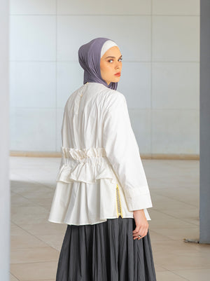 FAYE OVERSIZED TOP IVORY