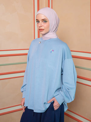 FEYRA OVERSIZED TOP PRUSSIAN