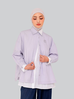 GALE V OVERSIZED TOP LILAC