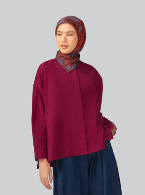 GALE V OVERSIZED TOP RED