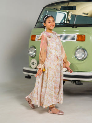 GANI LAYERED KIDS DRESS ASH