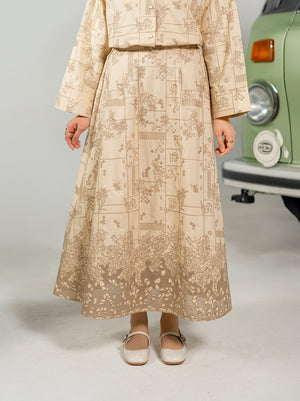 GENNA A LINE SKIRT BEIGE