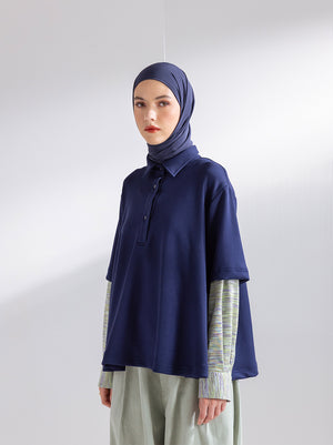 HAZE LOOSE TOP NAVY