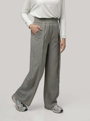 KAMI FLOW ISOLDE STRAIGHT PANTS KHAKI