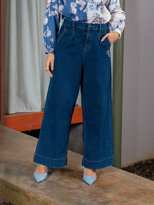 JEMMA DENIM PANTS BLUE DENIM