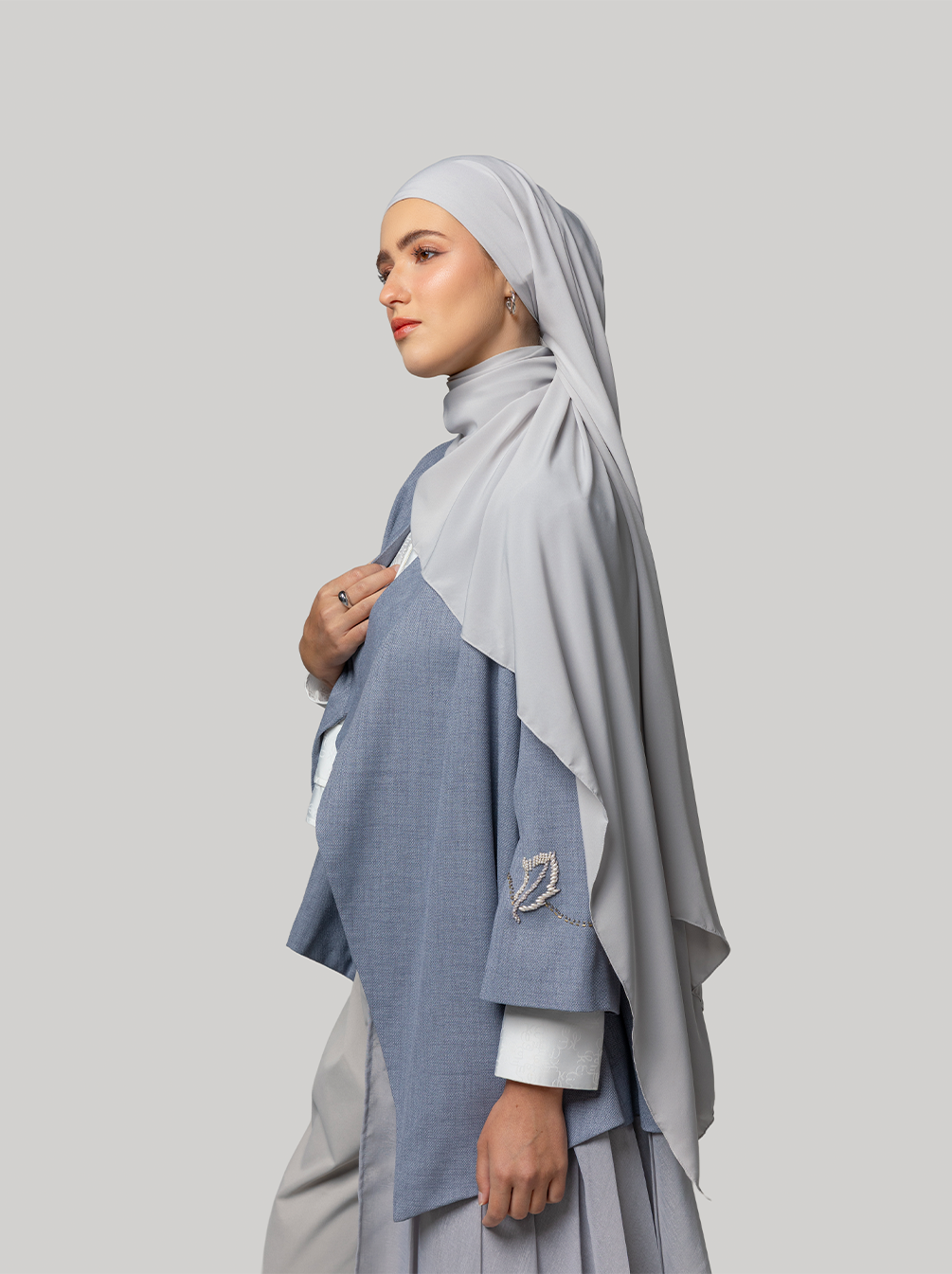AIRLITE PASHMINA INSTANT PLAIN DOVE GREY