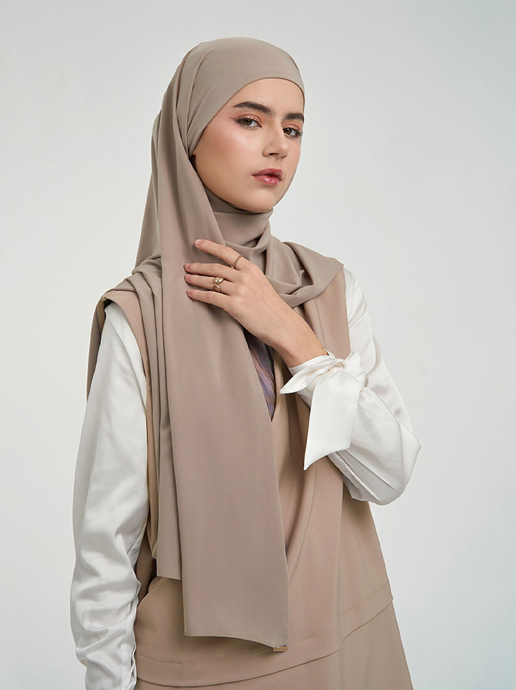 AIRLITE PASHMINA INSTANT NEUTRAL BROWN