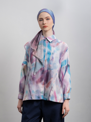 KATRINA LAYERED TOP BLUEBERRY