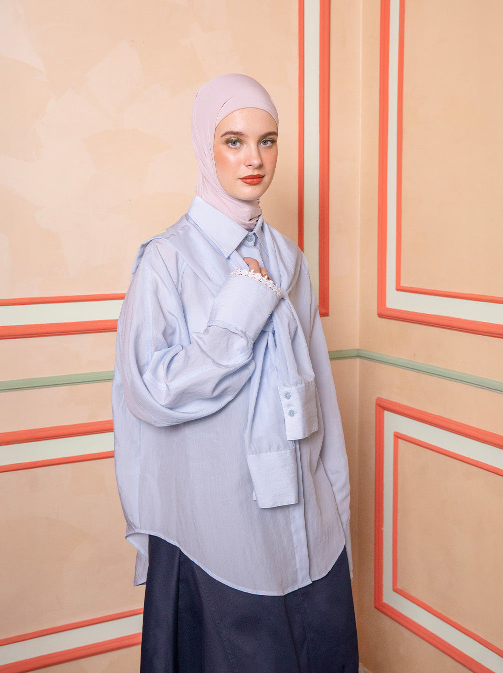 LAIA LOOSE TOP SKY BLUE