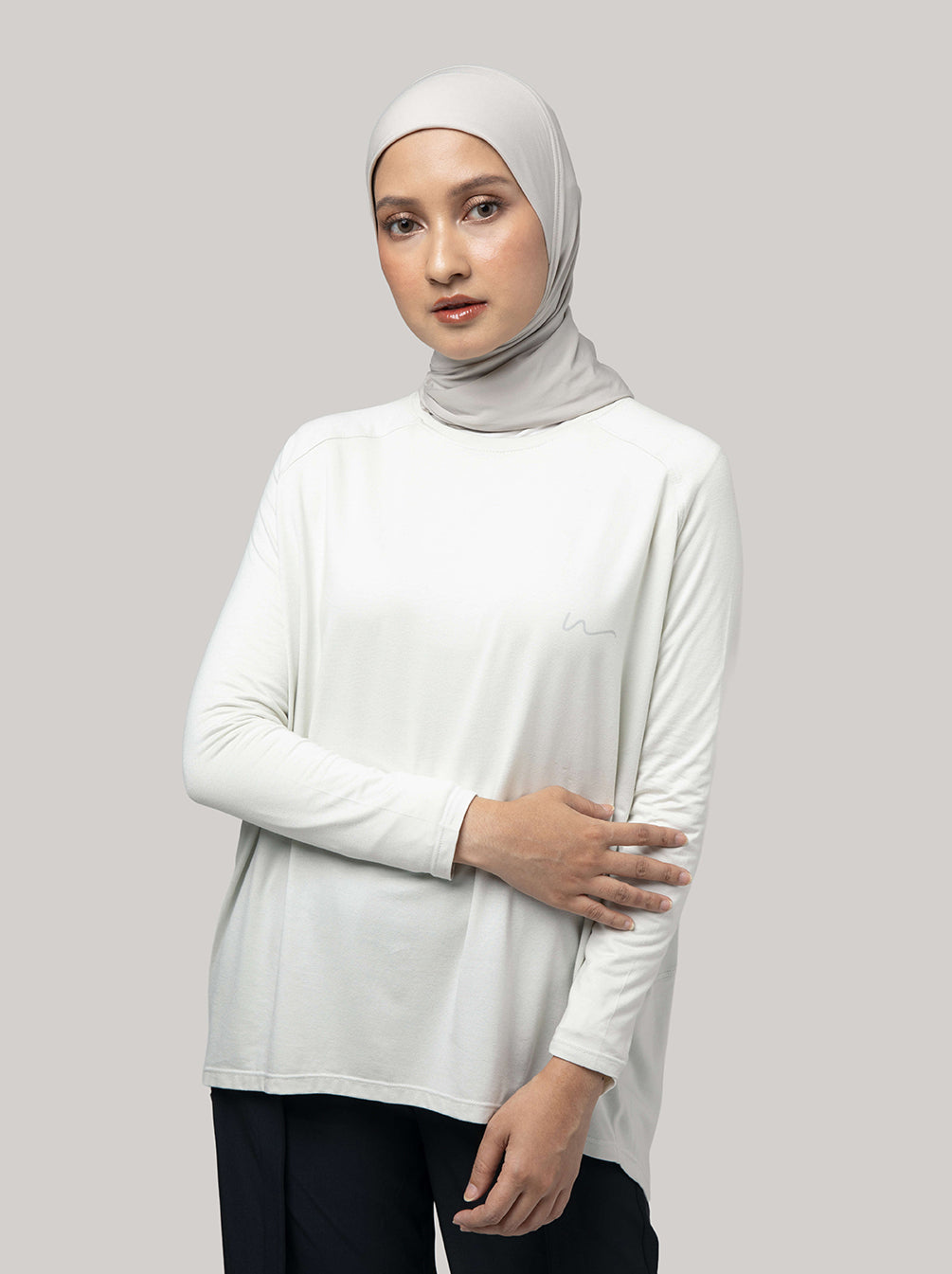 KAMI FLOW LAVE LOOSE SPORT TOP LIGHT GREY