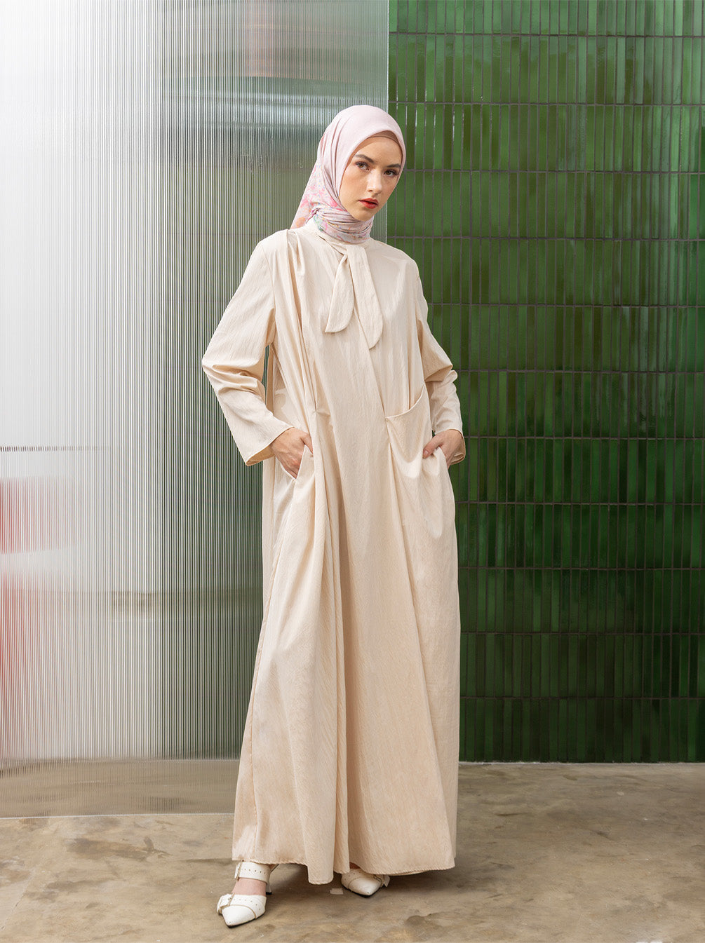 MARA A-LINE DRESS SAND