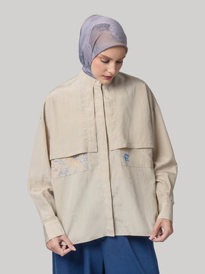 MOIRA LOOSE TOP MUSTARD