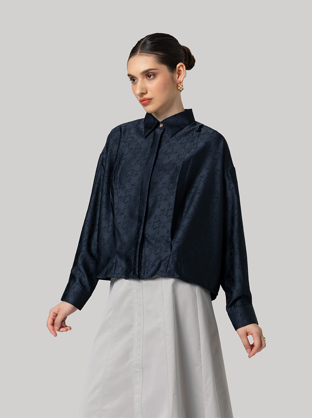 VERO PLEATED TOP BLACK