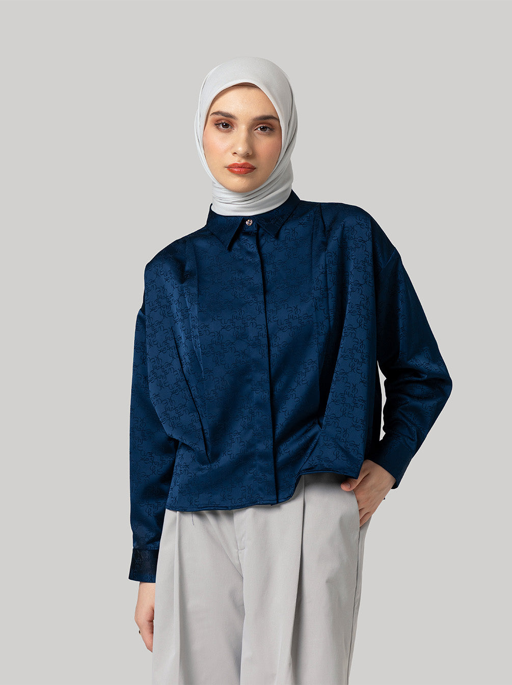 VERO PLEATED TOP NAVY