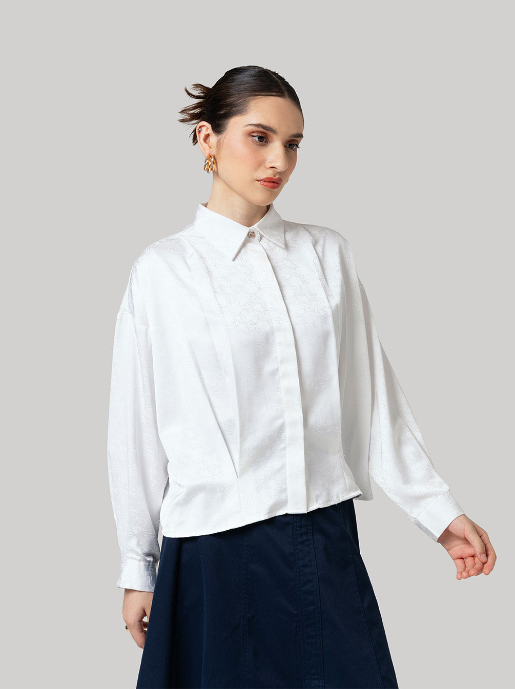 VERO PLEATED TOP WHITE