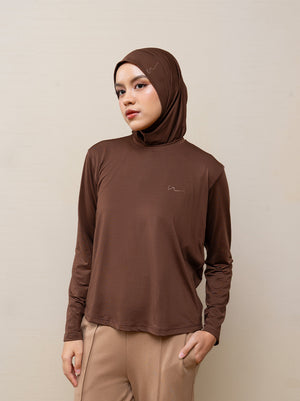 KAMI FLOW NAO REGULAR FIT TOP CHESTNUT
