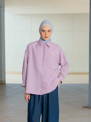 NUE DROPSHOULDER TOP LAVENDER