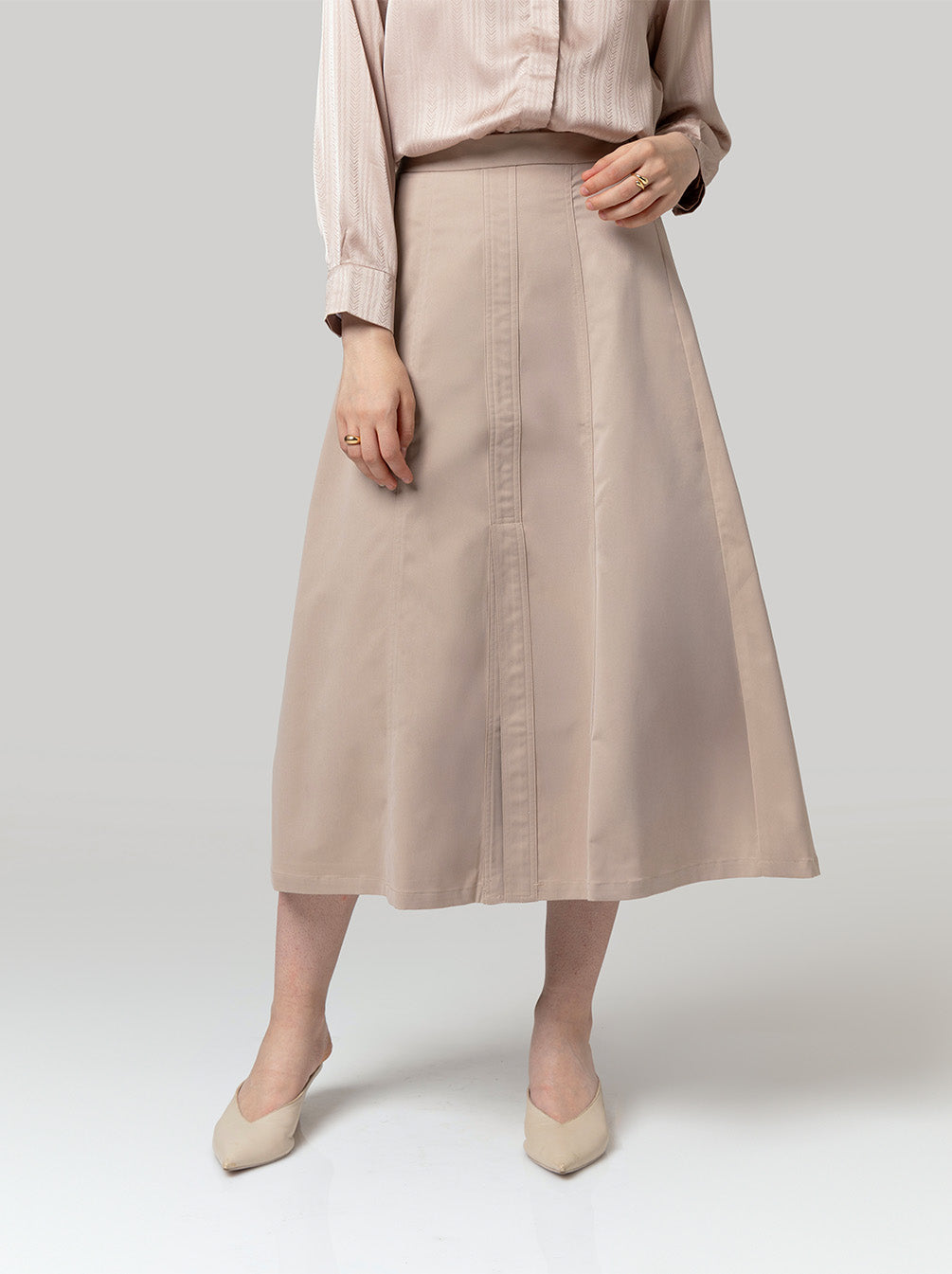 LIZY OVERLAP SKIRT PLAIN BLUSH