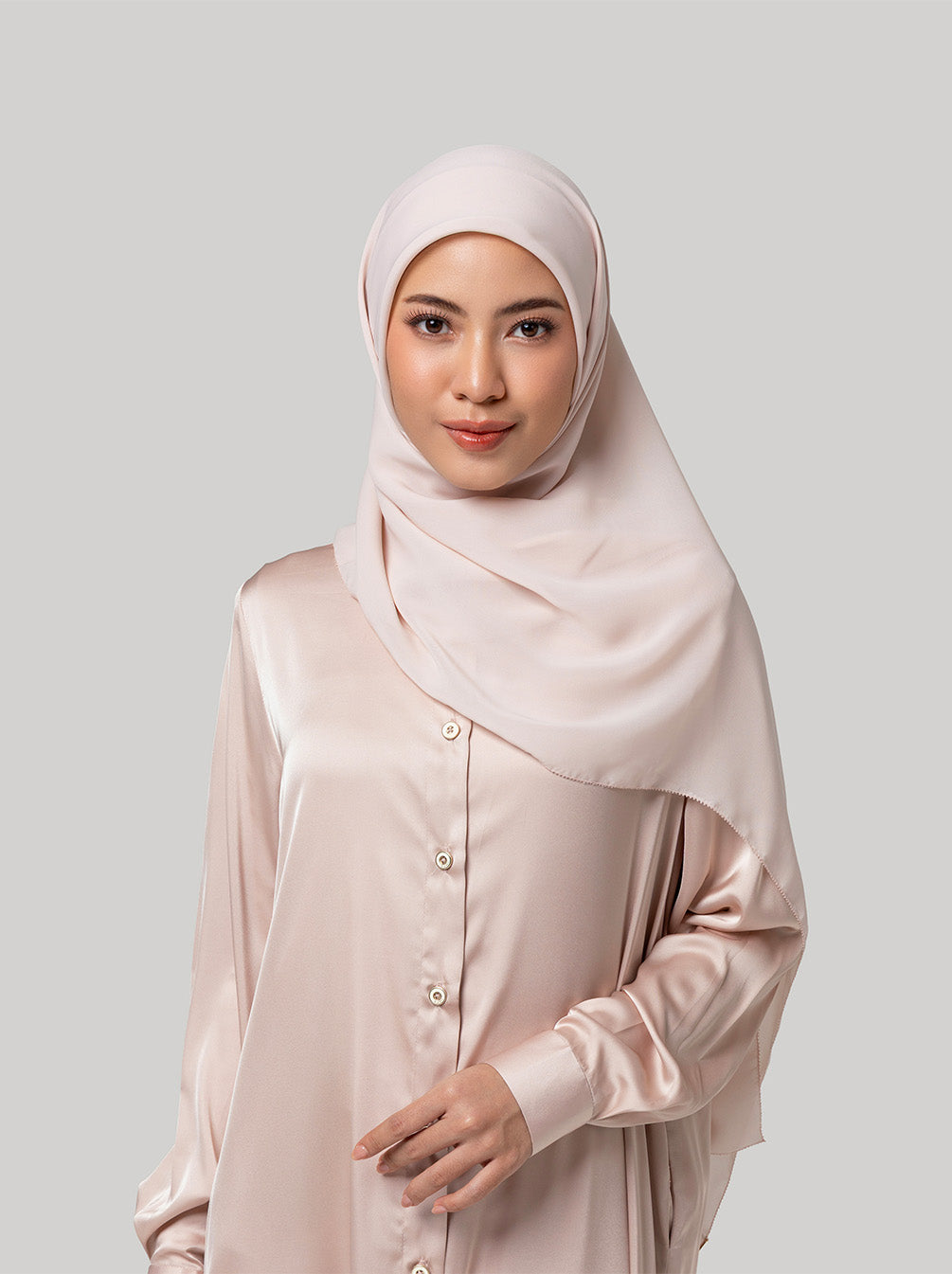 C.A.L.M SYAR'I SCARF PLAIN PALE BLUSH
