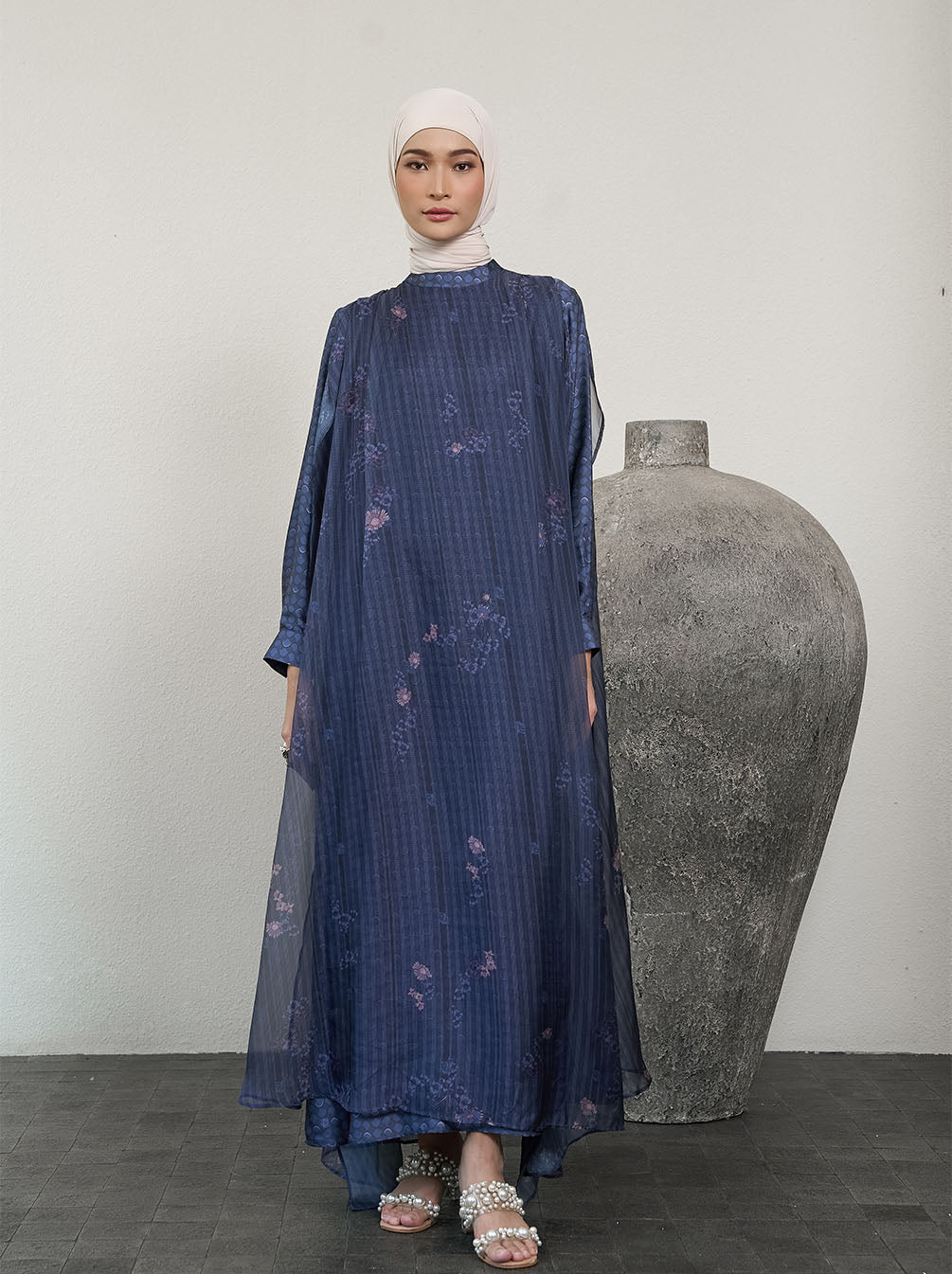 QISYA LAYERED DRESS NAVY