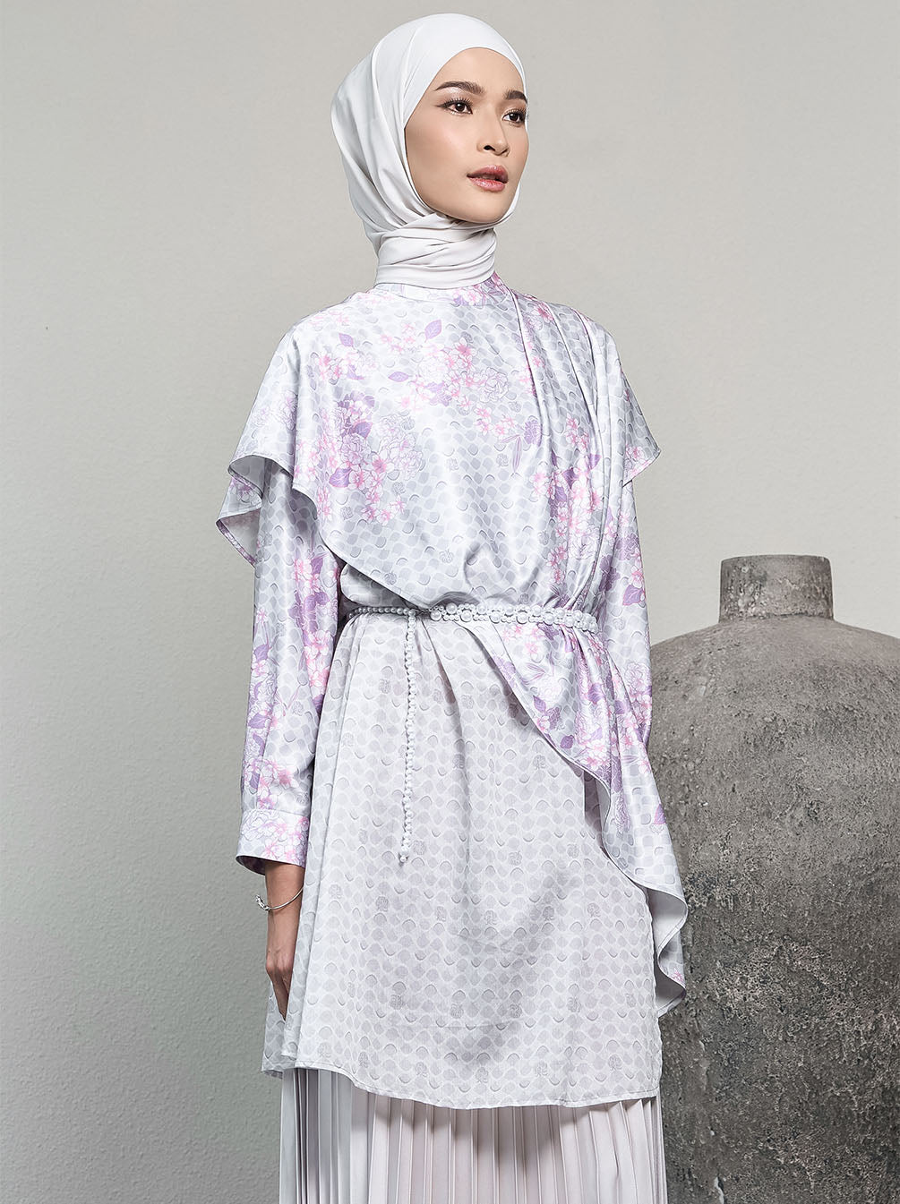 RELY LAYERED TUNIC SILVER PINK