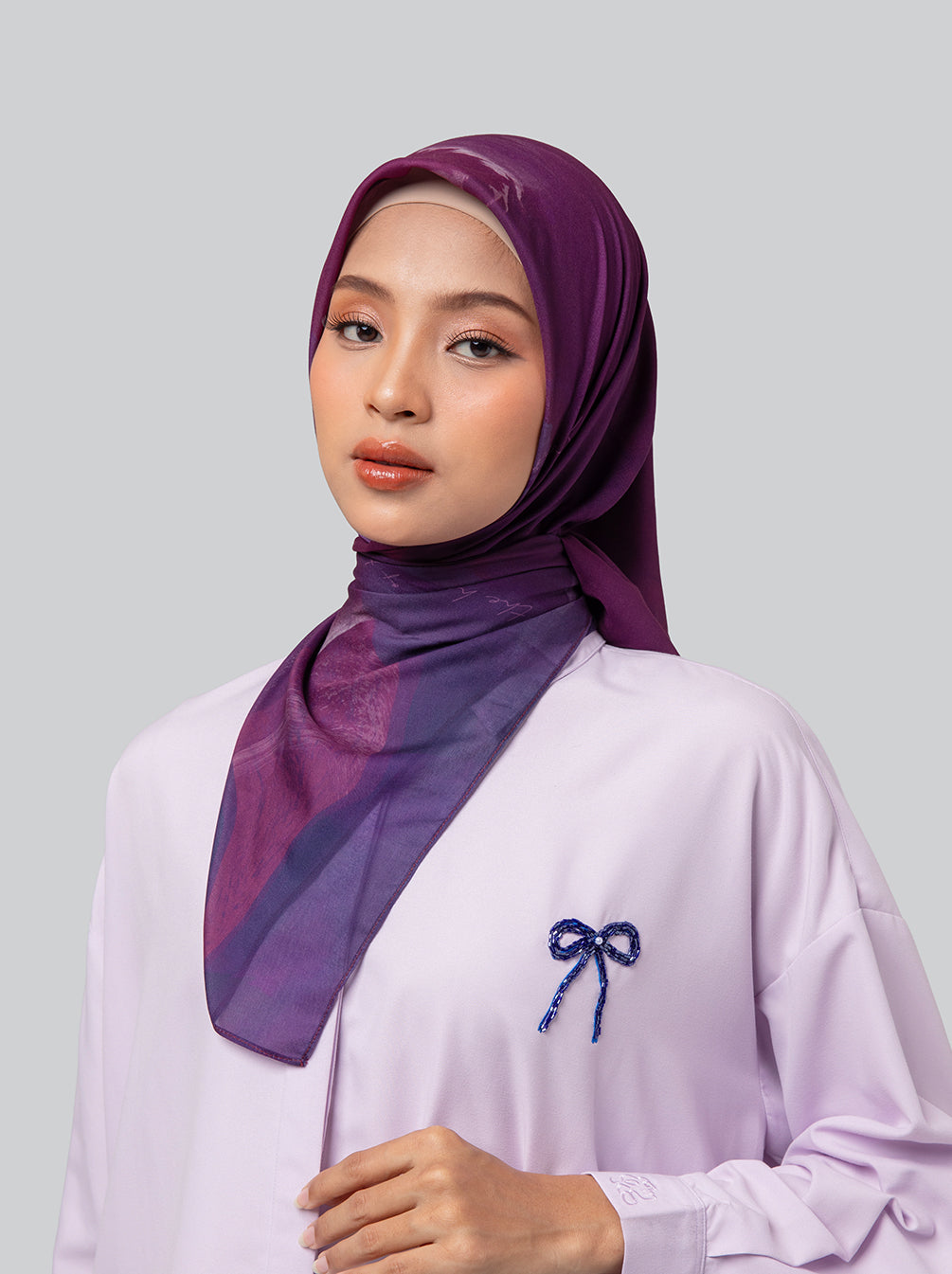REVERIE SIGNATURE SCARF PLUM