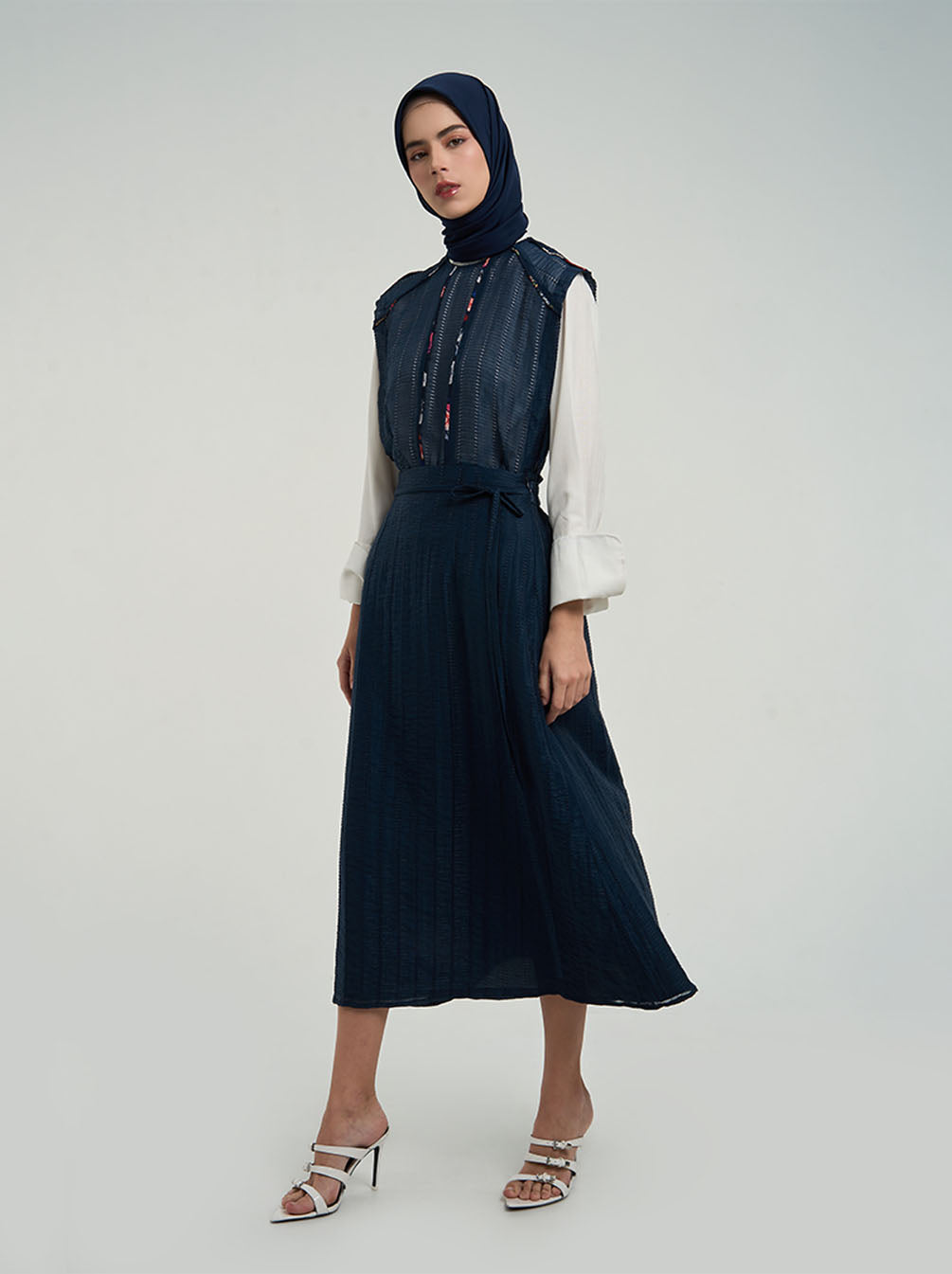 KANATA STRAIGHT SKIRT NAVY