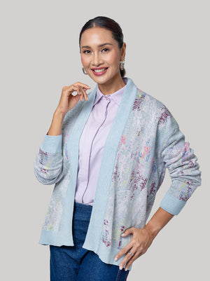 SAVARA REGULAR FIT CARDIGAN ASH BLUSH