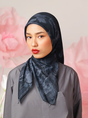 TENKA TIAN SIGNATURE SCARF DARK NAVY
