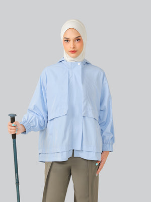 KAMI FLOW THRIVA PARKA LOOSE OUTER SKY BLUE